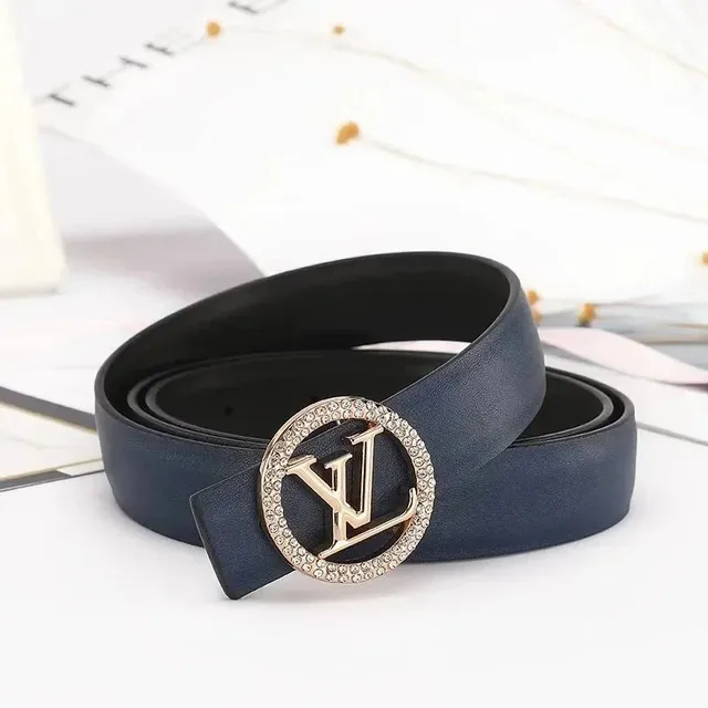 Louis Vuitton LV Logo Belt Crystal-Embellished Buckle