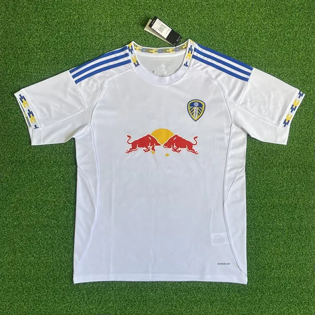 Adidas Leeds United Home Jersey 2023-24 Red Bull Sponsor