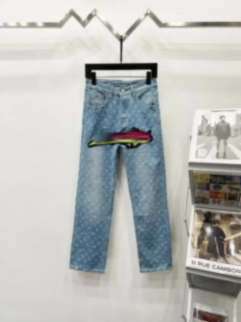 Louis Vuitton Monogram Jeans Fish Print