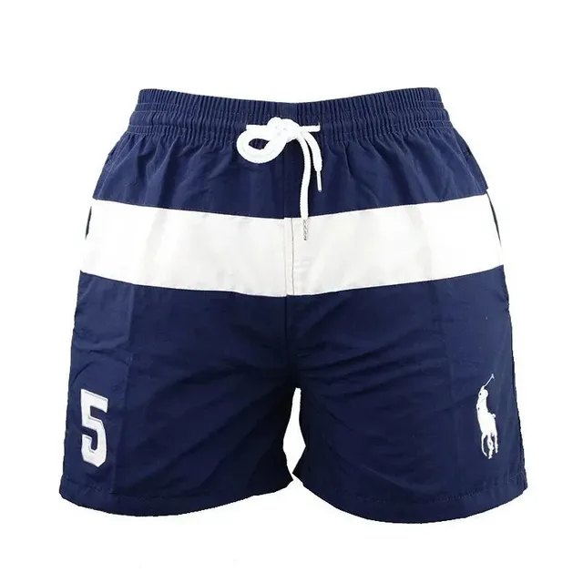Polo Ralph Lauren Swim Shorts Navy with White Stripe