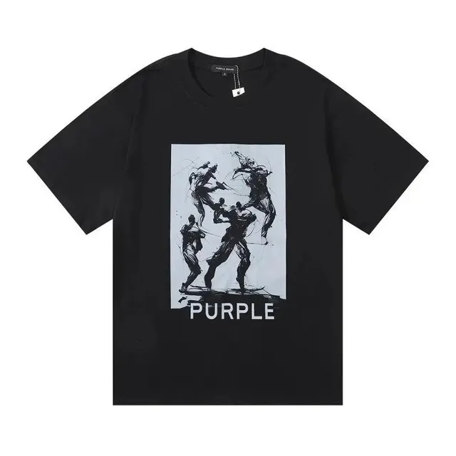 Purple Brand Graphic Tee Fight Scene Print
