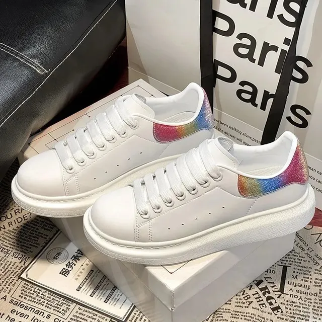 Alexander McQueen Oversized Sneaker Rainbow Heel Tab