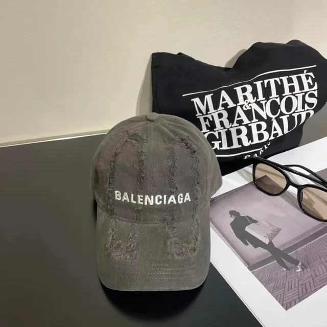 Balenciaga Distressed Cap Embroidered Logo