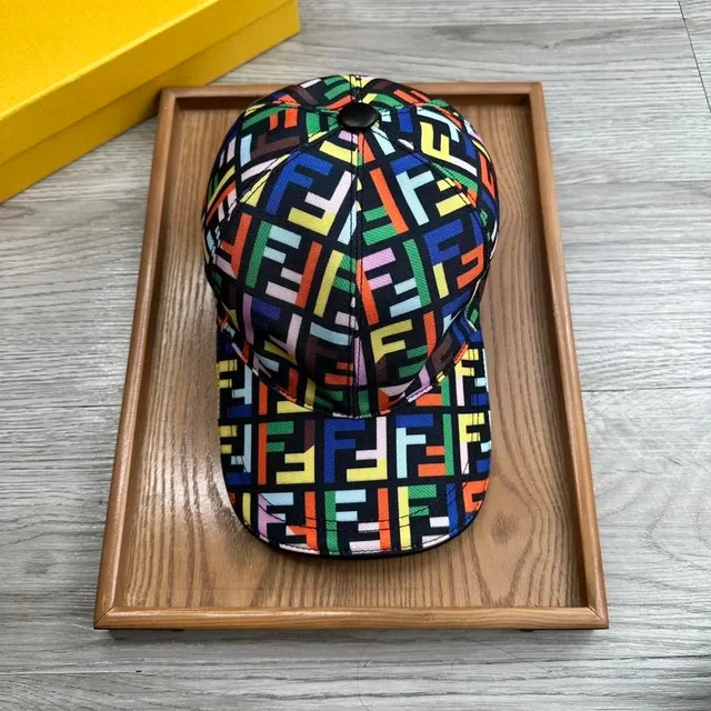 Fendi Baseball Cap Multicolor FF Logo Print