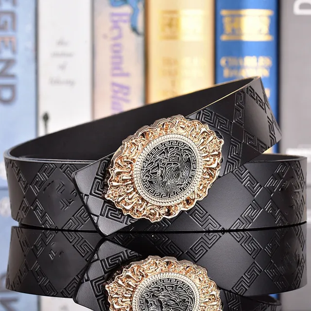 13 # Gold Buckle+Antique Medusa Black