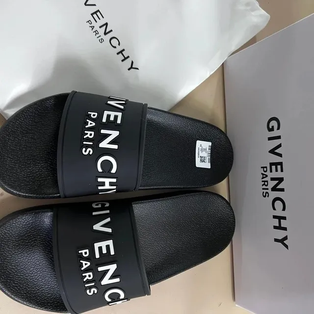 Givenchy Logo Slide Black with White Logo