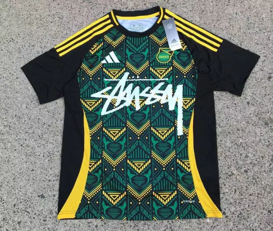 Stüssy × Jamaica National Team Football Jersey Stussy x Adidas Tribal Print