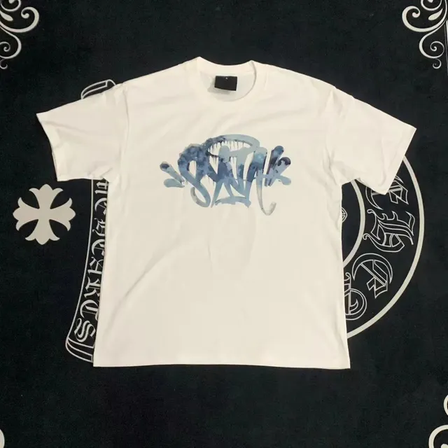 Chrome Hearts Graphic T-Shirt Blue Graffiti Print