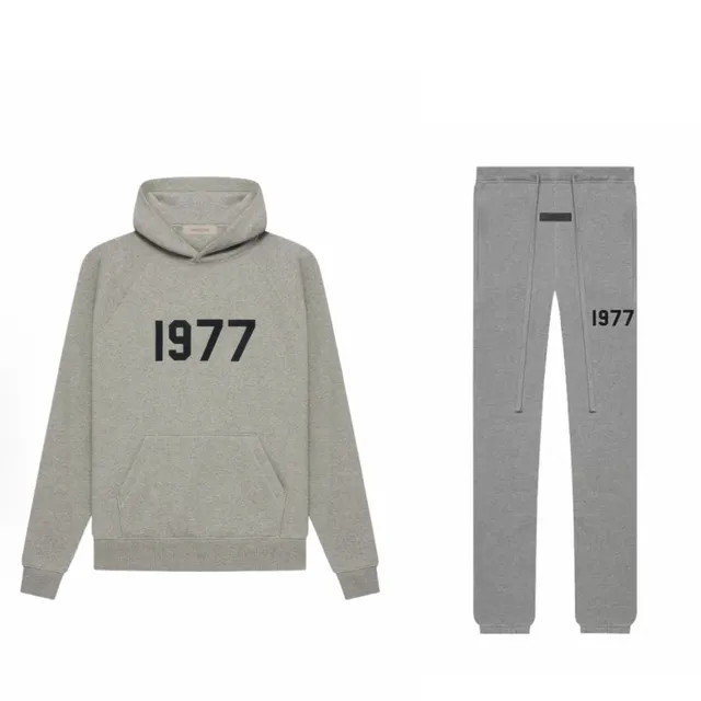 1977 deep oat hoodie+leg binding sweatpants