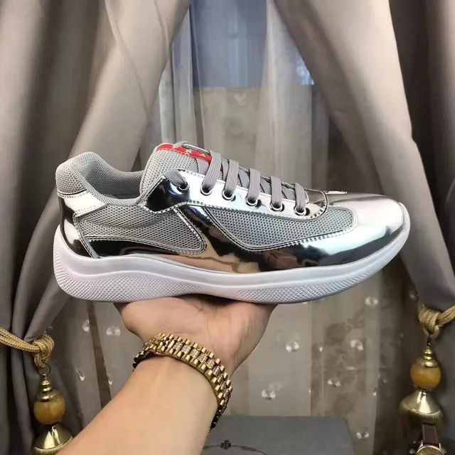 Prada Trainer Metallic Silver