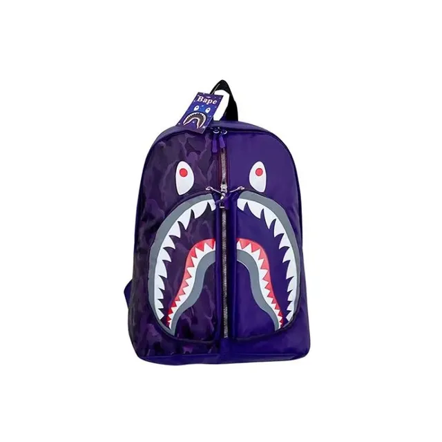 BAPE Shark Backpack Purple Camo
