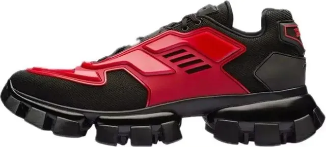 Prada Re-Nylon Trainer Black and Red