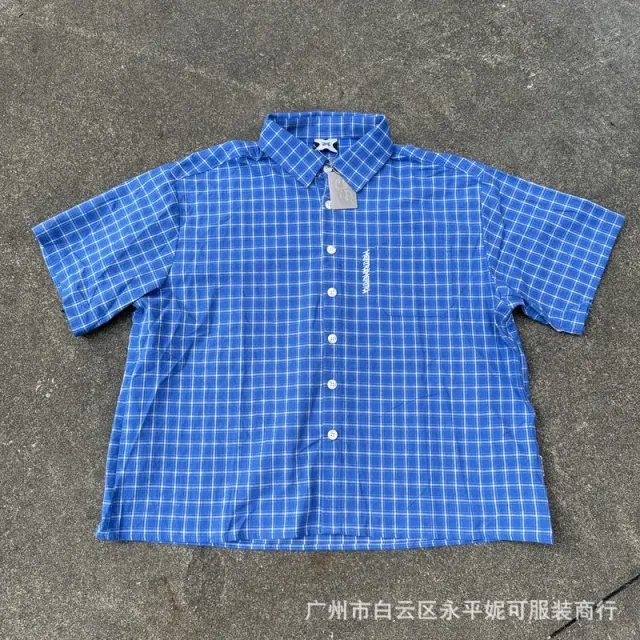 蓝色/短袖衬衫