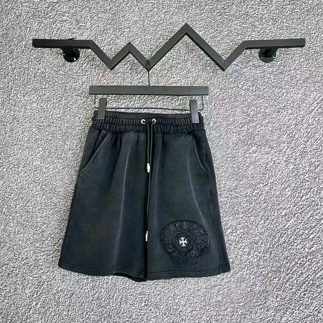 Embroidered Shorts Chrome Hearts Logo Patch