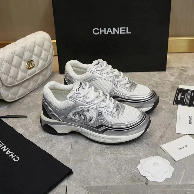 Chanel Trainer Metallic Silver