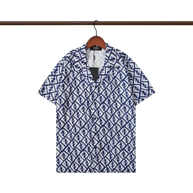 Fendi Short-Sleeve Shirt FF Logo Pattern