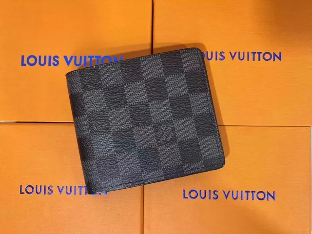 Louis Vuitton Damier Graphite Bifold Wallet Checkered Canvas