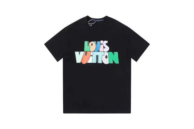 Louis Vuitton Graphic T-Shirt Multicolor Logo Print