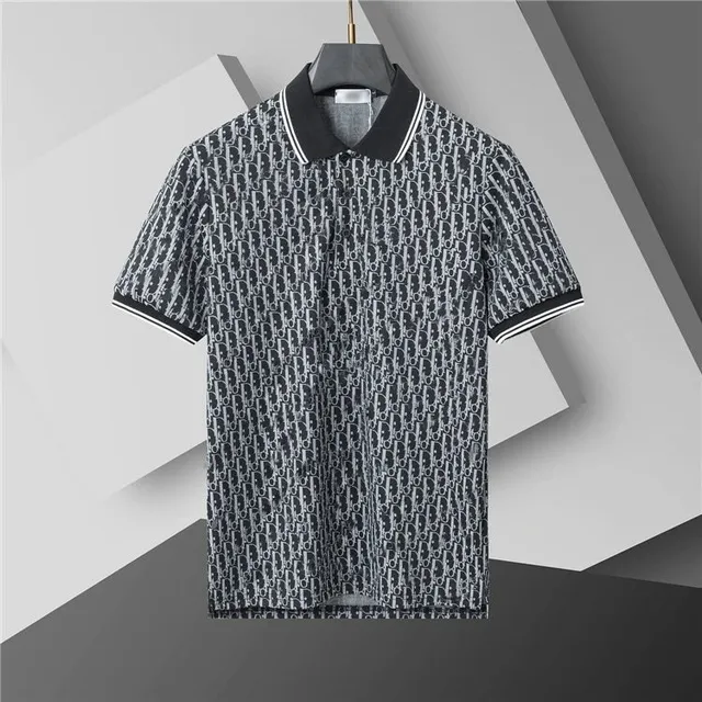 Dior Polo Shirt Oblique Logo Print