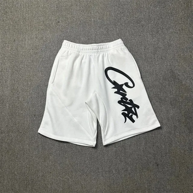 Corteiz Script Logo Shorts Black Script Print