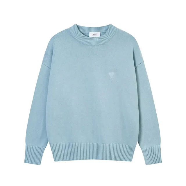 AMI Paris Crewneck Sweater Embroidered Heart