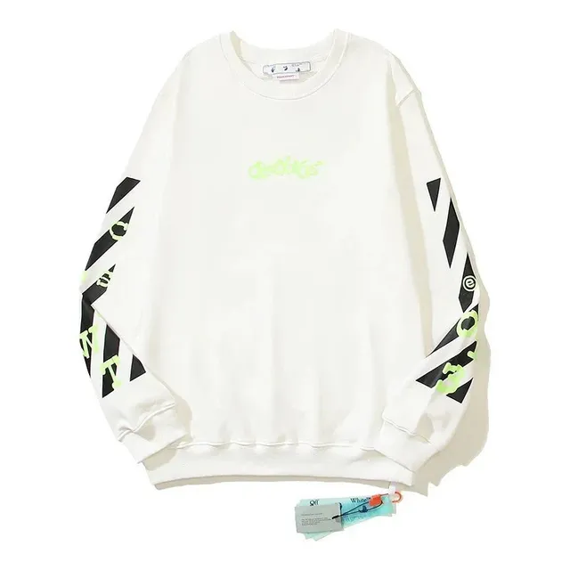 Off-White Crewneck Sweatshirt Diagonal Stripe
