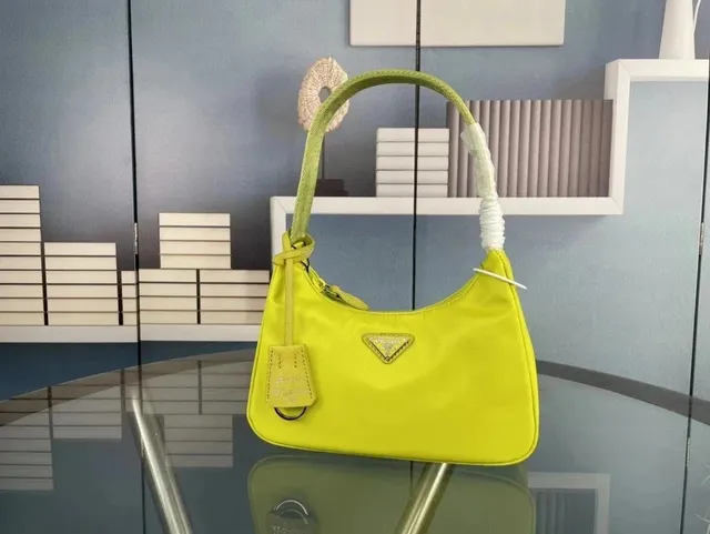 Prada Hobo Neon Yellow