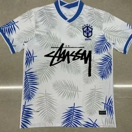 Stüssy × Brazil National Team Football Jersey Palm Leaf Print