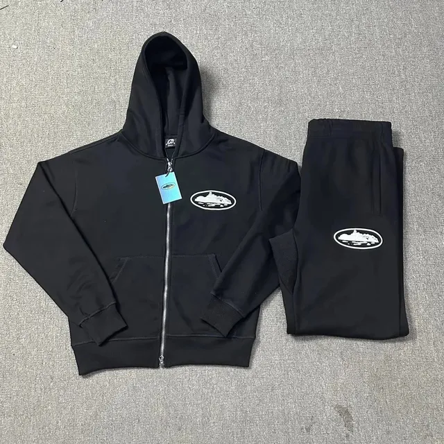 Corteiz Hoodie and Joggers Set Cloud Logo