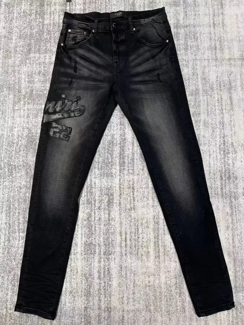 Amiri Distressed Jeans Logo Patch