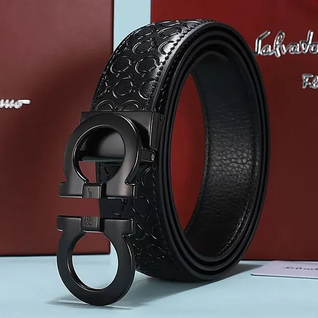 Ferragamo Gancini Belt Embossed Logo