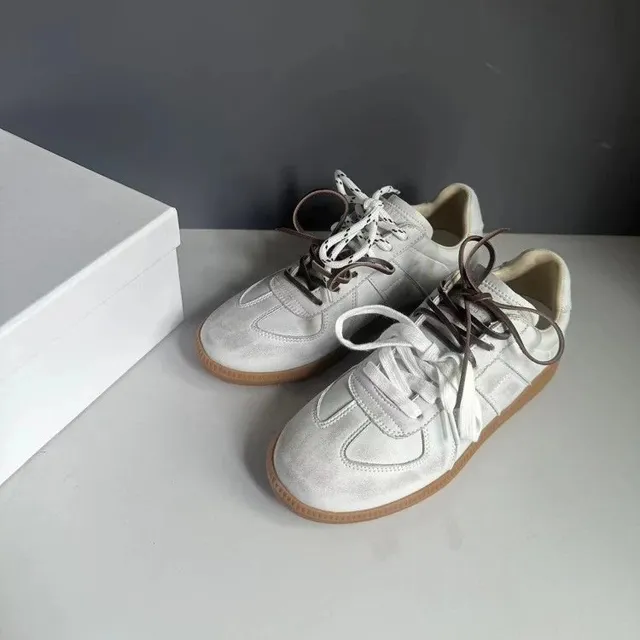Maison Margiela Tabi Sneaker Silver Suede
