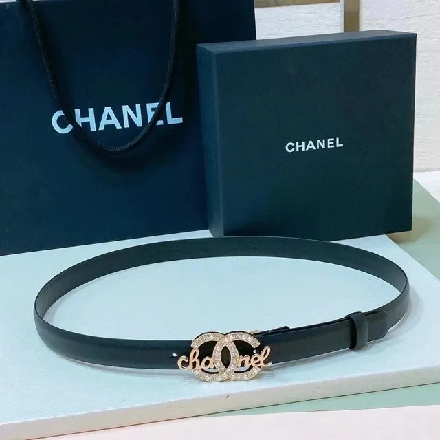 Chanel CC Logo Belt Crystal-Embellished
