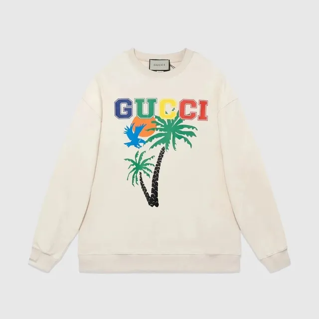 Gucci Cotton Sweatshirt Palm Tree Logo