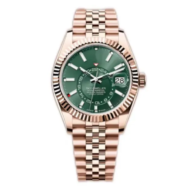 Rolex Sky-Dweller Green Dial with Rose Gold Oyster Perpetual