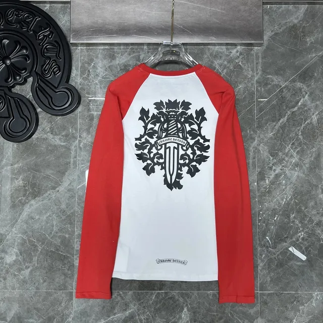 Chrome Hearts Raglan Long Sleeve Tee Cross & Sword Crest