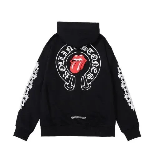 Chrome Hearts Hoodie Rolling Stones Tongue Print