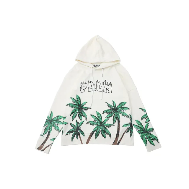 Palm Angels Palm Trees Hoodie Skull Palm Print