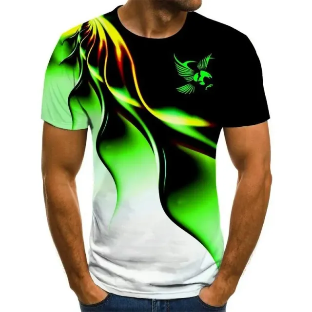 Graphic T-Shirt Flame Eagle Print