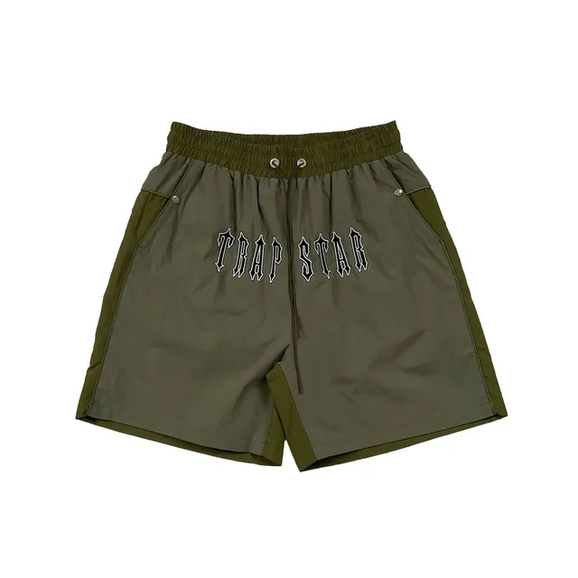 Trapstar Logo Shorts Olive Green