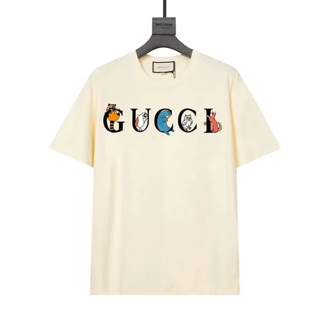 Gucci × Saint Laurent Graphic Tee Animal-Embellished GG Logo