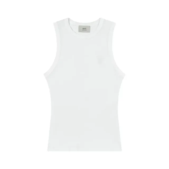 AMI Paris Ribbed Tank Top Classic