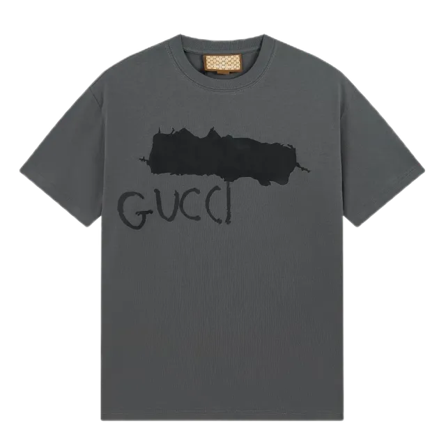 Gucci Graphic T-Shirt Distressed Logo Print