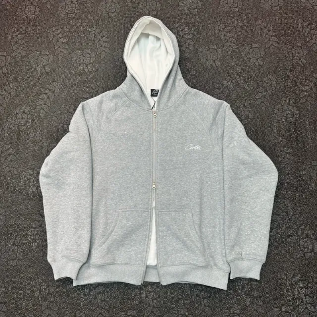 Gallery Dept. Zip-Up Hoodie Heather Grey