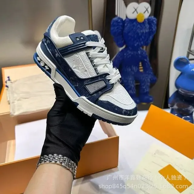 Louis Vuitton × KAWS LV Trainer Navy and White