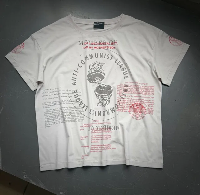 Anti Social Social Club Mechanical Boy Tee Anti-Communist League Print