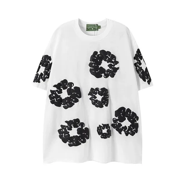 Saint Michael Graphic T-Shirt Abstract Floral Print