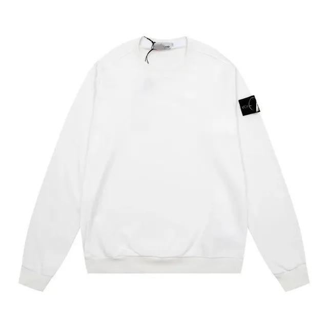 Stone Island Cotton Sweatshirt Solid White