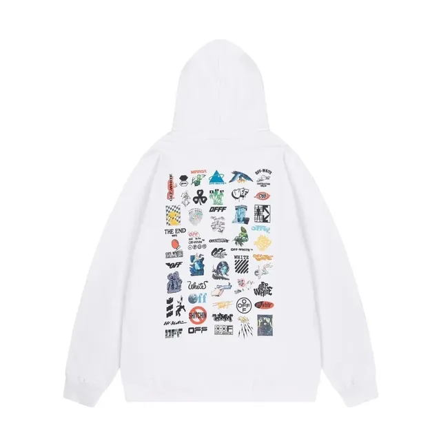 Off-White Hoodie Multi-Logo Print