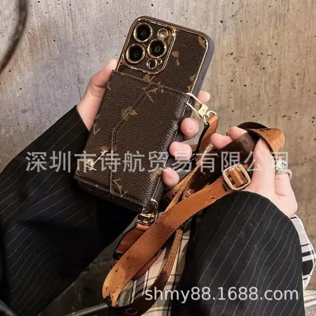 Louis Vuitton Phone Case with Cardholder Strap Monogram Canvas